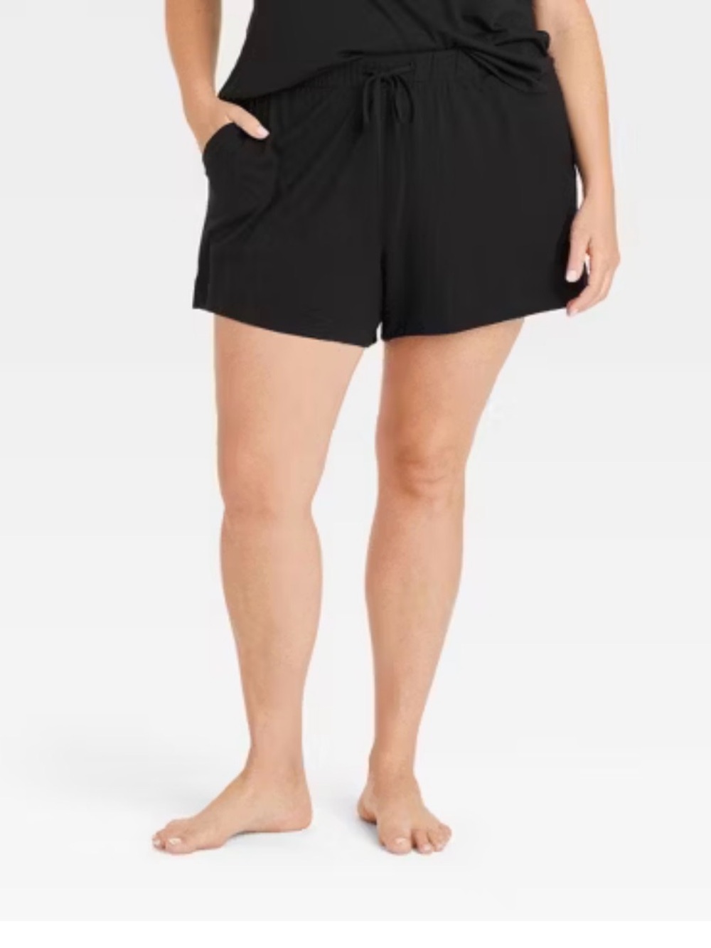Auden Black Casual Drawstring Athletic Shorts 1X